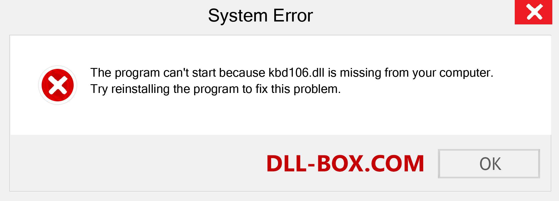  kbd106.dll file is missing?. Download for Windows 7, 8, 10 - Fix  kbd106 dll Missing Error on Windows, photos, images
